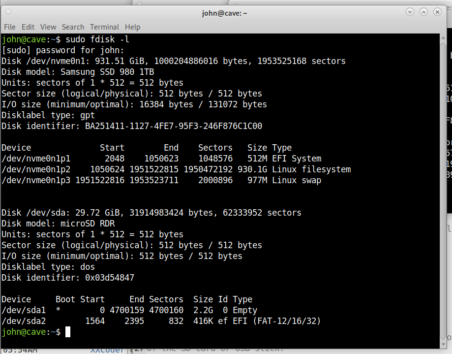 Debian 10 Fdisk