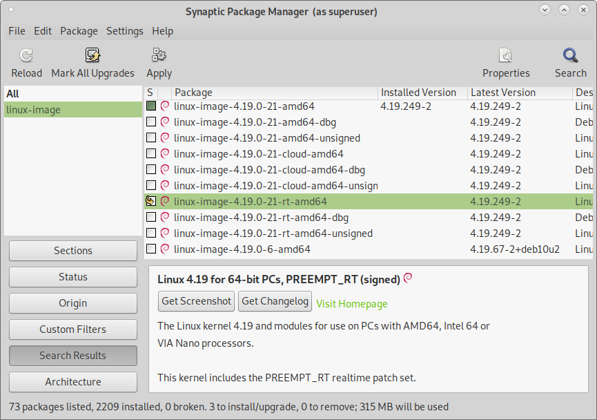 Debian 10 Synaptic 2