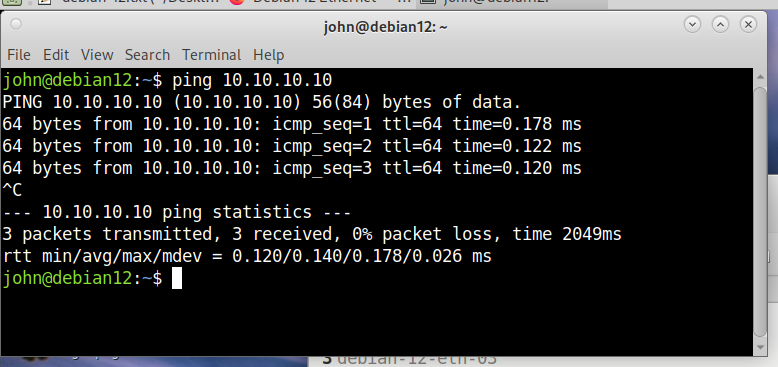 Debian 12 Ethernet 3