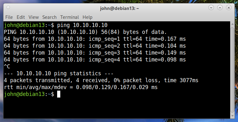 Debian 13 Ethernet 3