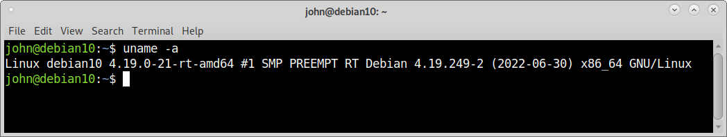 Debian 10 Uname